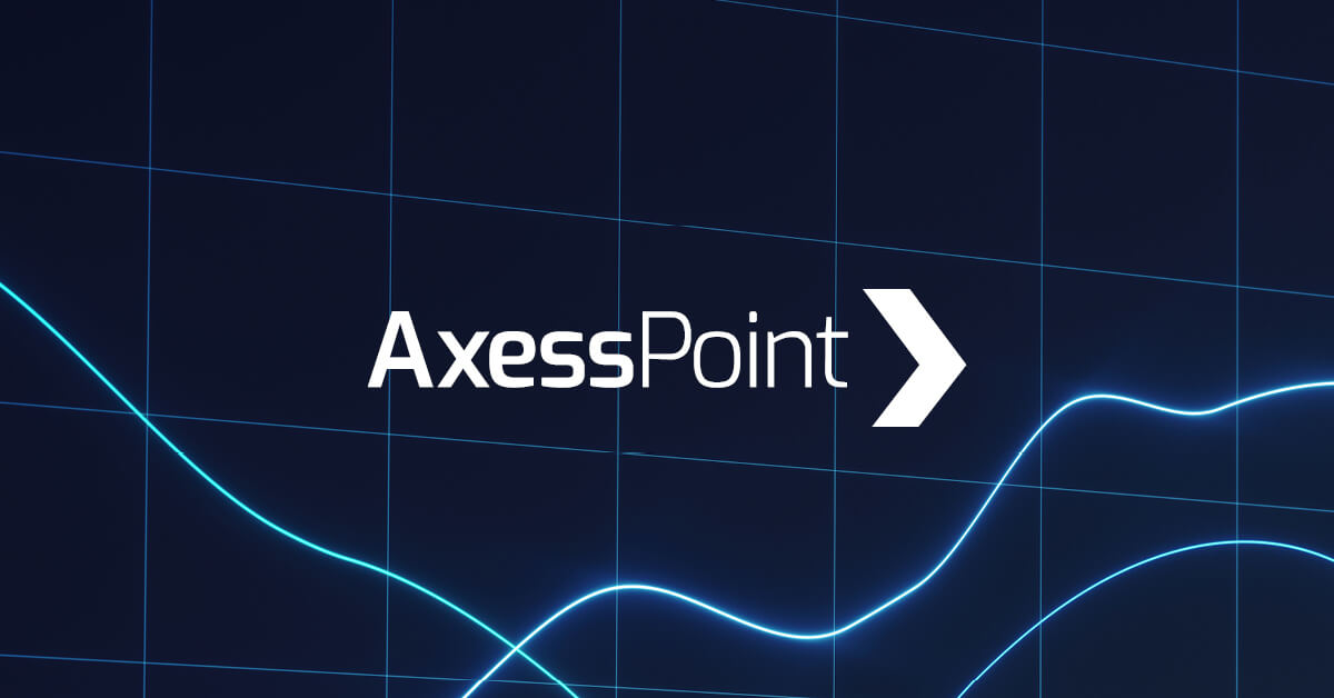 Data graphic and AxessPoint wordmark